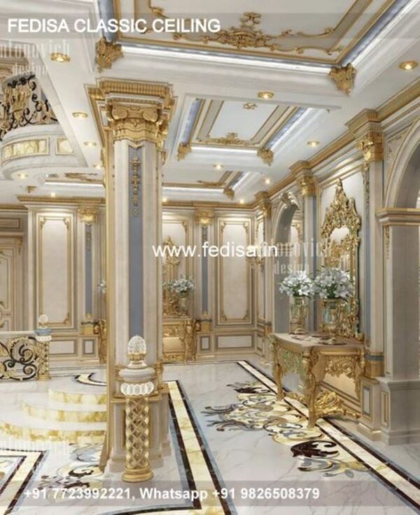 Classical Hall Pop Design 2025 Luxury Circular False Ceiling Design