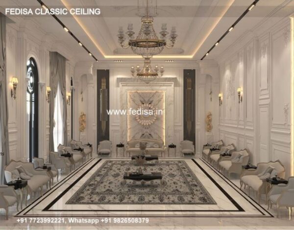 Luxury Pop Ceiling Design Classic Led Profile Light Ceiling Design