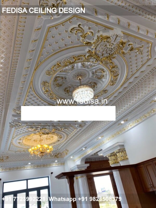 Classical Modern False Ceiling Design Luxury Hall Roof Ceiling Design