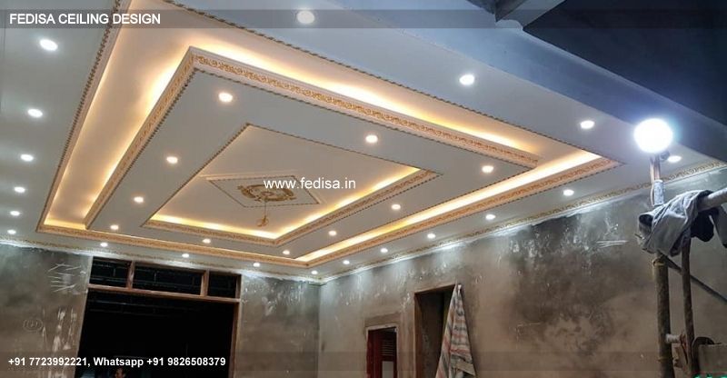 Luxury House Ceiling Design Classic Half Pop Design
