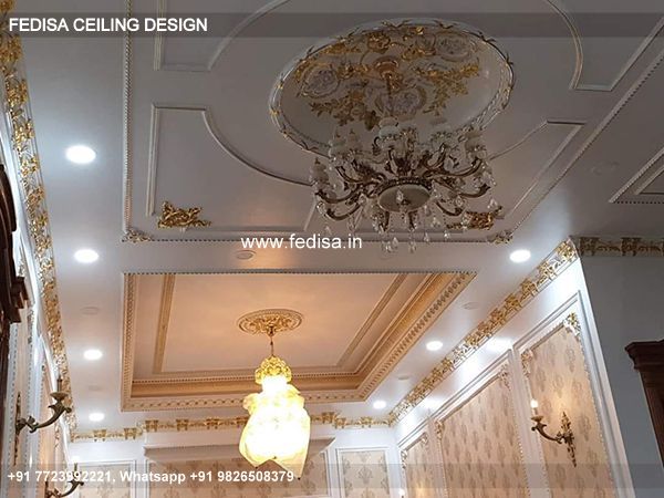 Luxury Pop Border Design Classic Wave Ceiling Design
