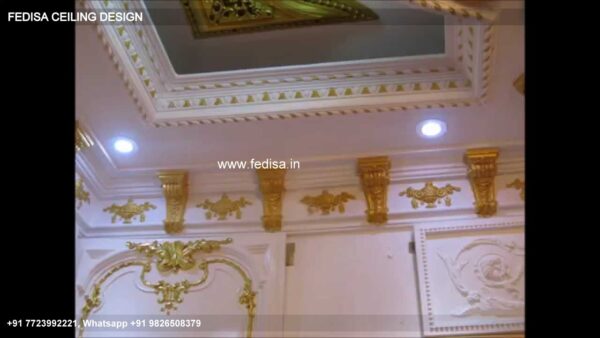Luxury Pop Ceiling Design Classic Salon False Ceiling Design