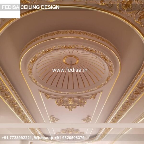 Luxury Pop Ka Design Classic Gypsum False Ceiling Design For Hall