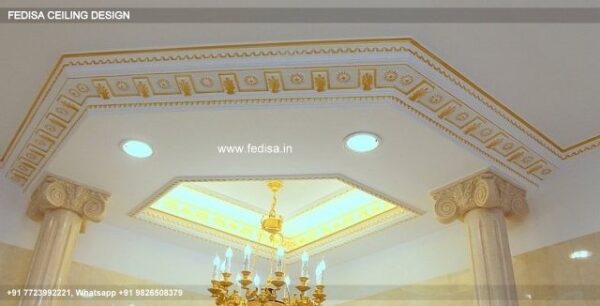 Luxury Pop Color Design Classic French Ceiling Design