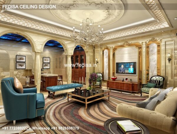 Classical Gypsum False Ceiling Design Luxury Decorating High Ceilings