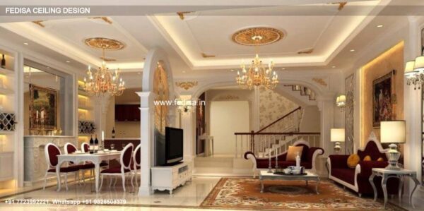 Classical New Ceiling Design 2029 Luxury False Ceiling Design For Two Fans