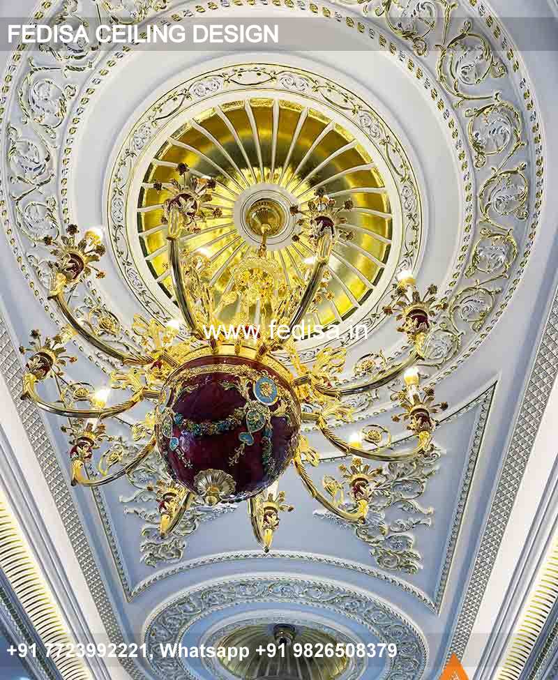 Classical Lobby Pop Design Luxury False Ceiling 3d Design
