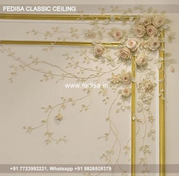 Classical Bedroom False Ceiling Luxury Latest Pop Design For Lobby