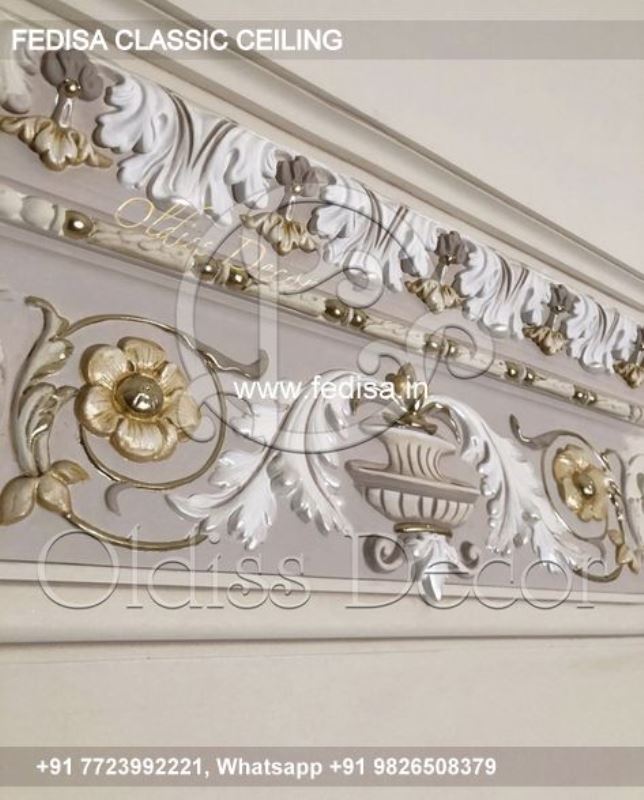 Classical Types Of False Ceiling Luxury Gypsum Ceiling Border Design
