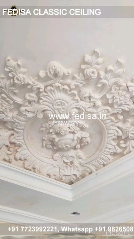 Classical Pop Light Design Luxury False Ceiling Design For Square Living Room