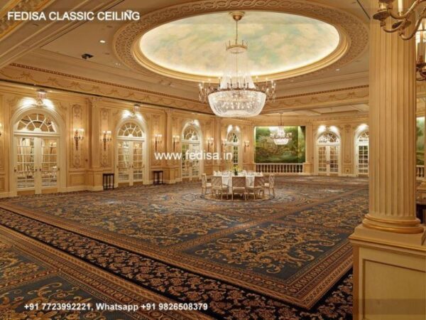 Luxury Pop Molding Design Classic Staircase False Ceiling