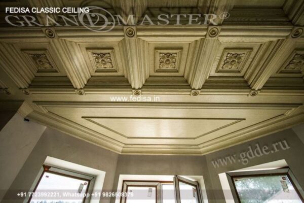Luxury Ceiling Design Classic Ceiling Flower Color Design