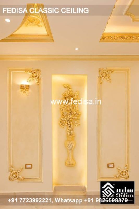 Classic Bathroom Ceiling Design Classical False Ceiling Wooden Panels
