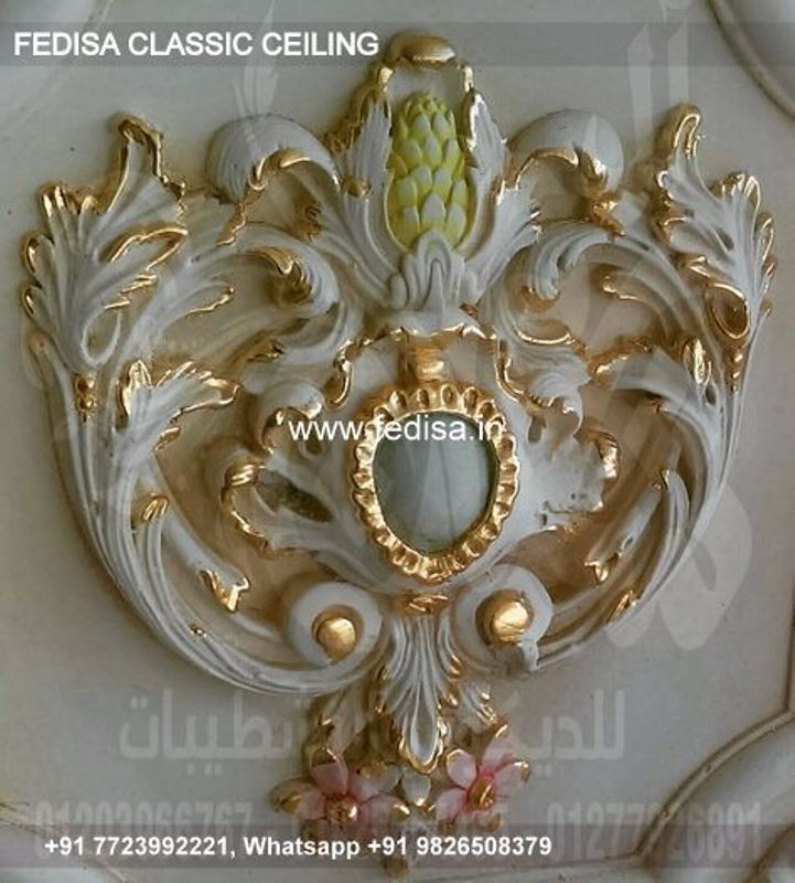 Classic Simple Pop Design For Hall 2032 Classical False Ceiling With Bed