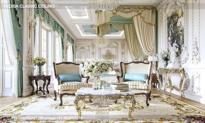 Luxury Pop Ceiling Design Hall Classic Fedisa False Ceiling