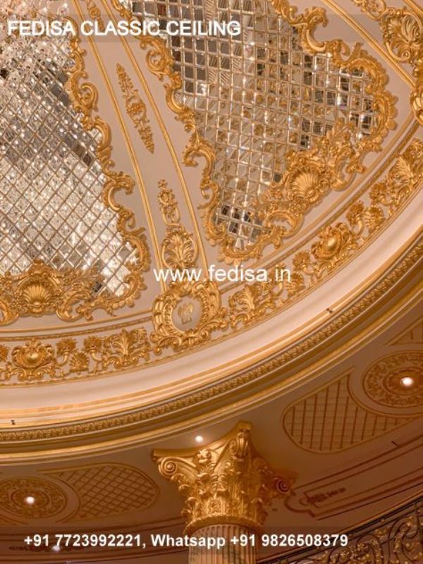 Classical Pop Plus Minus Latest Design 2033 Luxury Gypsum Ceiling Hall