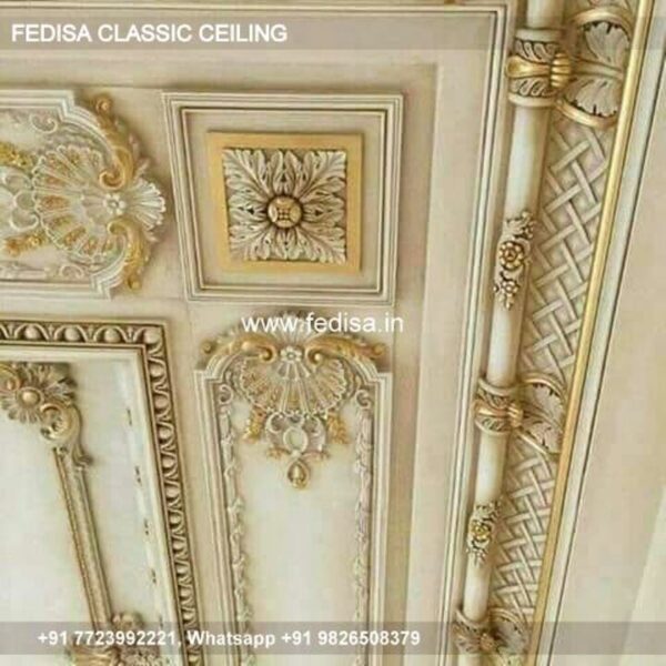 Classical Best Ceiling Design Luxury False Ceiling For 2 Fans