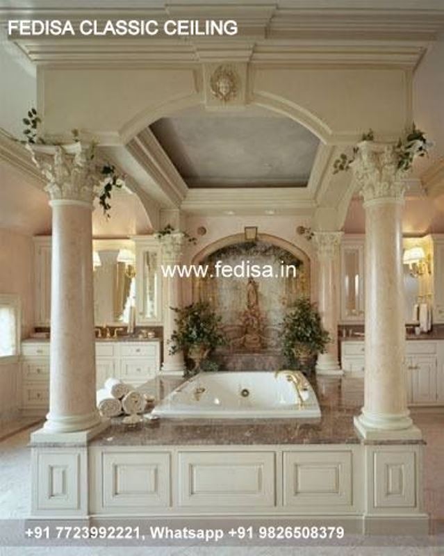 Classic Gypsum False Ceiling Classical Pop Color Design Painting
