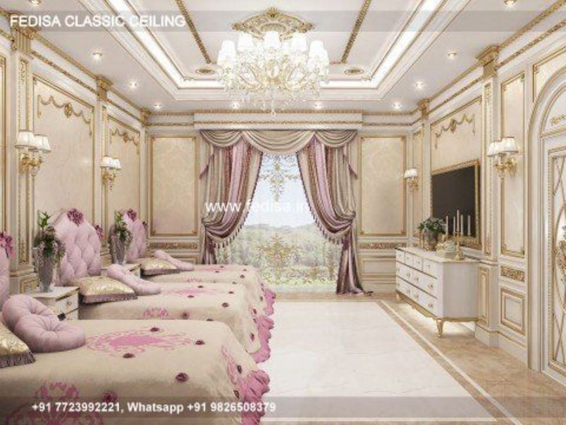 Classical House Ceiling Design Luxury Pop Design Paint