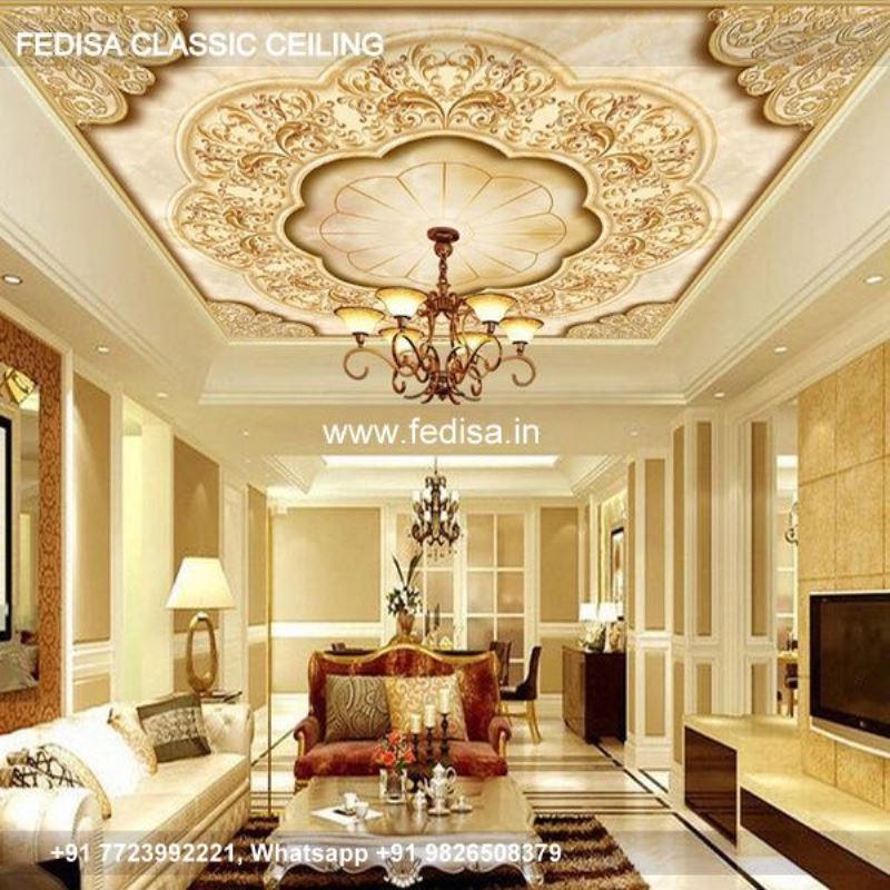 Luxury Ceiling Pop Design Small Hall Classic Cement Pop Border Design