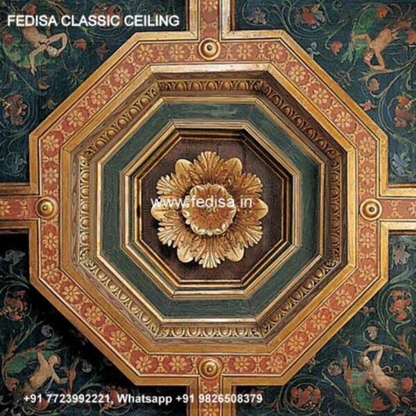 Classical Bedroom Ceiling Design 1992 Luxury Pop Flower Design On Wall