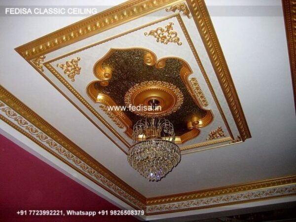 Classical False Ceiling Design For Hall Luxury Pop Design Light Box