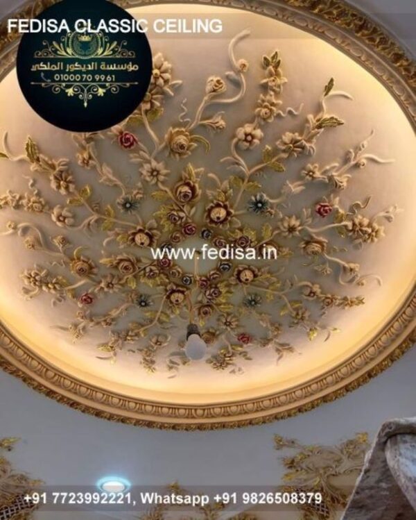Classical False Ceiling Design For Hall With Two Fans Luxury Pop Design Tv Stand