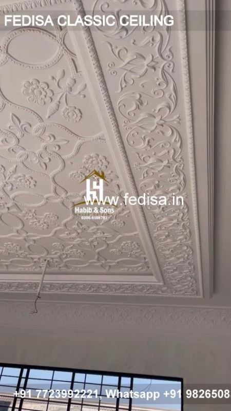 Classic Pop Design Simple Classical False Ceiling Design 2 Fans
