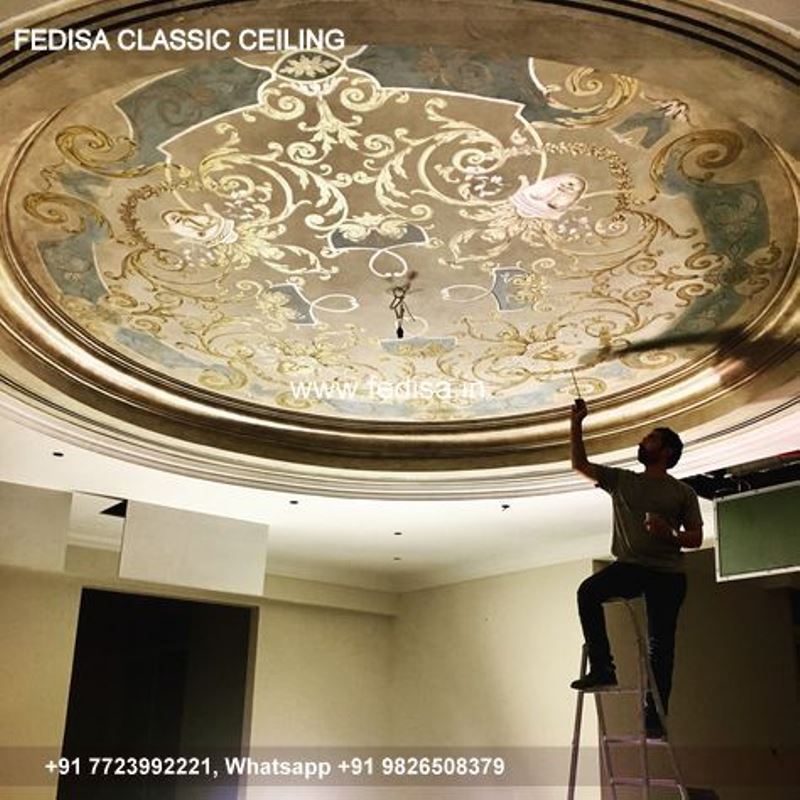 Classic Pop Border Design Classical Square Hall Ceiling Design