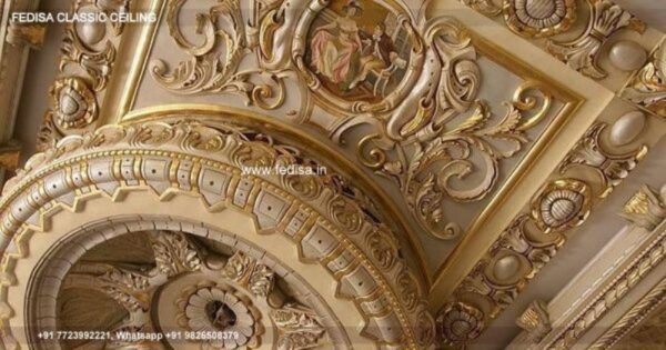 Classical Plaster Of Paris Design Luxury False Ceiling Latest Design For Hall