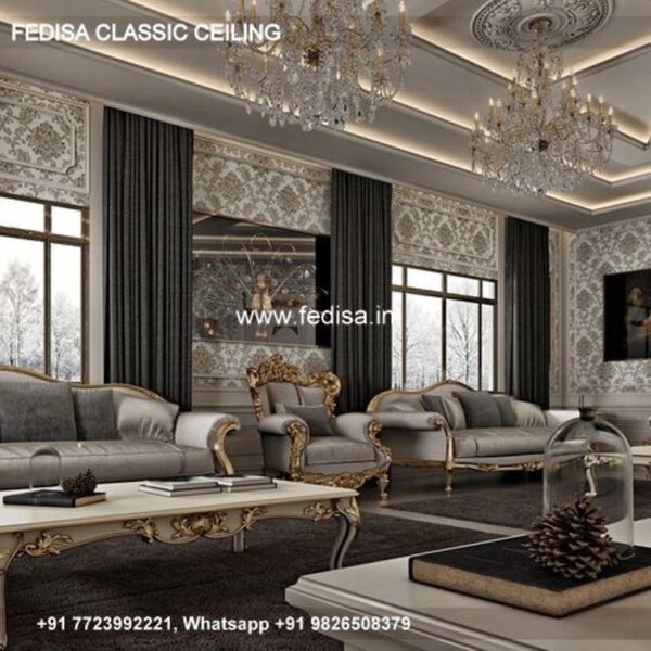 Luxury Gypsum False Ceiling Design Classic Pop Design Ceiling Fan