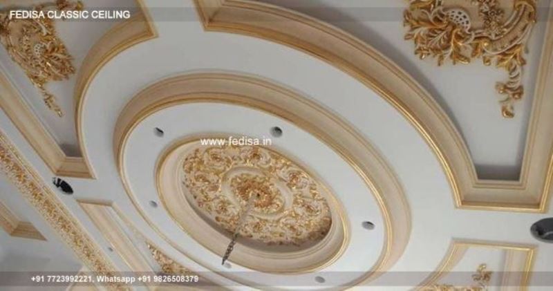 Classic Gypsum False Ceiling Classical False Ceiling Flower Design Price
