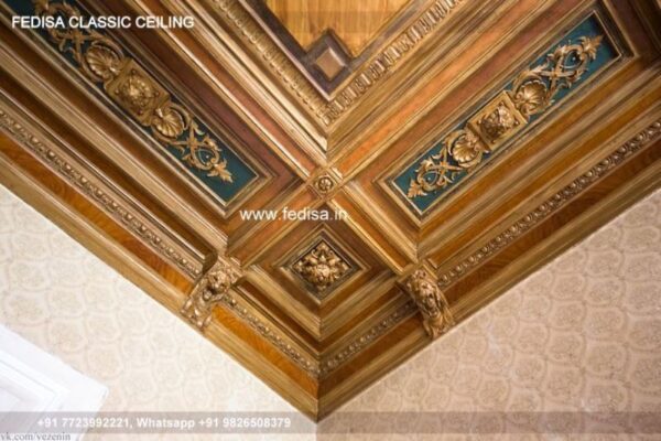 Classic Wooden False Ceiling Classical Different Pop Design