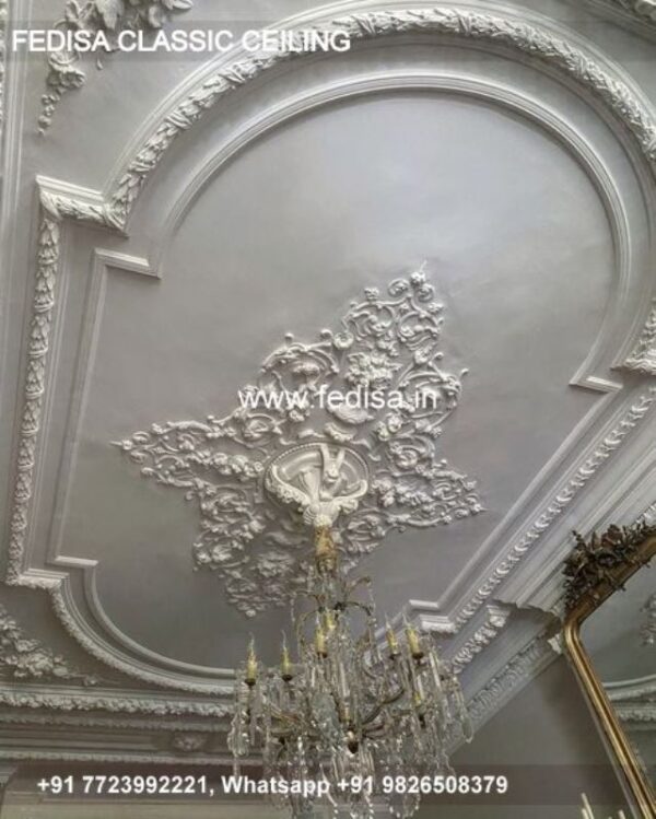Classical False Ceiling Design Luxury Pop Design Ceiling For Hall