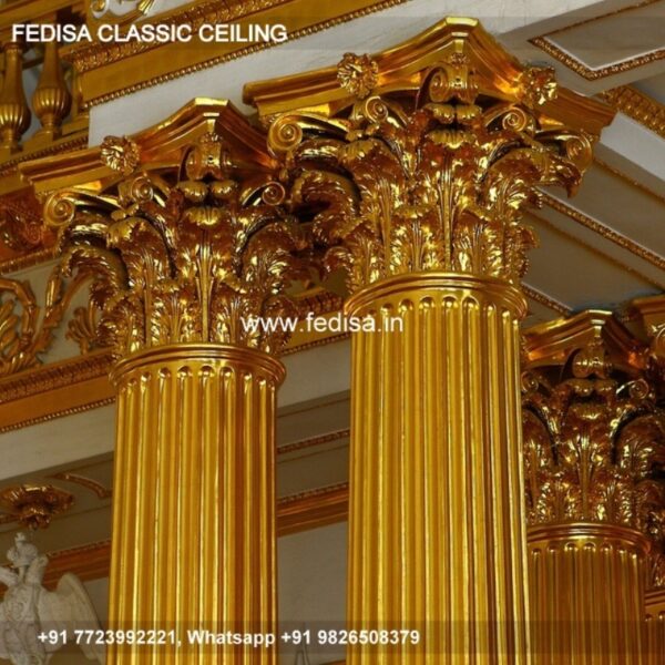 Classic False Ceiling Design For Hall With Two Fans Classical Pop Ke Phool Ke Design