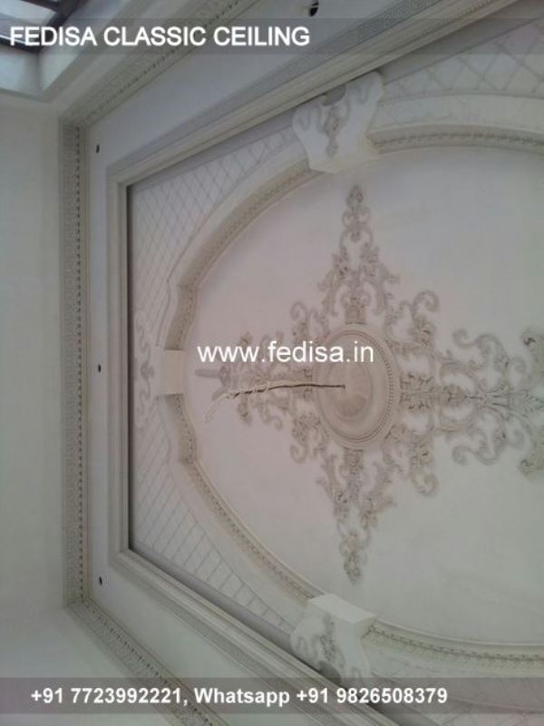 Classic Pop Molding Design Classical Fall Ceiling Design For Hall With One Fans