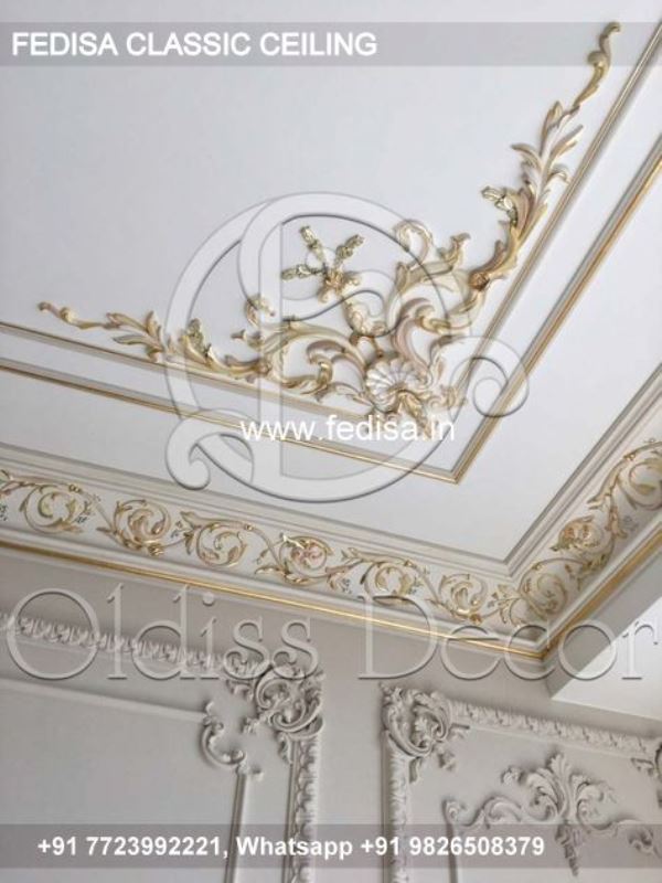 Luxury Pop False Ceiling Design Classic Hall Roof Pop Design