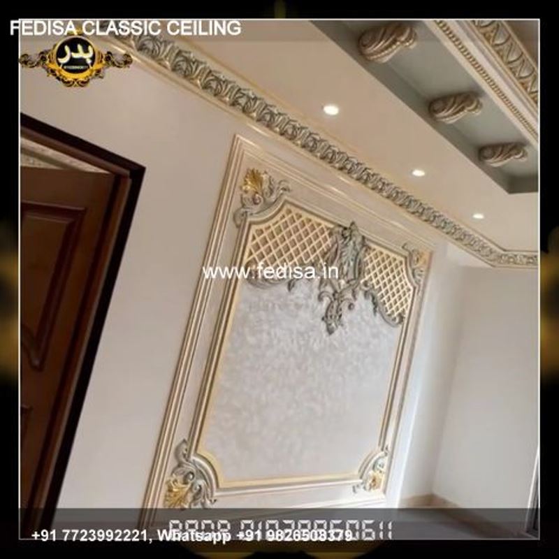 Classical Kitchen False Ceiling Luxury 2 Fan Box Pop Design
