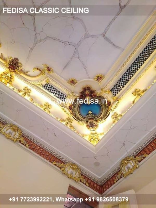 Classical Pop False Ceiling Design Luxury Pop Plus Minus Design Hall
