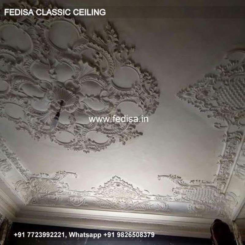 Luxury Ceiling Pop Design Small Hall Classic Fall Ceiling Flower Design