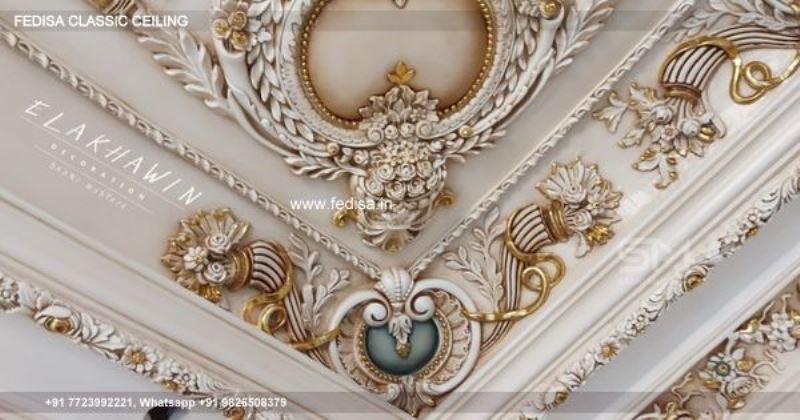 Classical Pop Design For Bedroom Luxury False Ceiling Putty Design