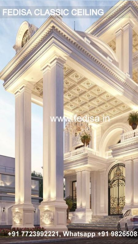 Luxury Kitchen Ceiling Design Classic Lotus Flower Pop Design
