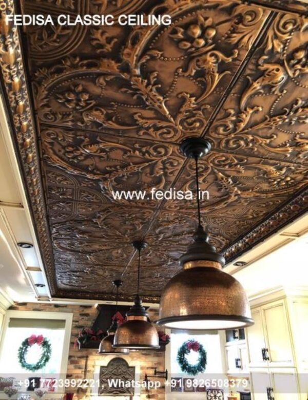 Luxury Pop Flower Design Classic Passage Ceiling Design