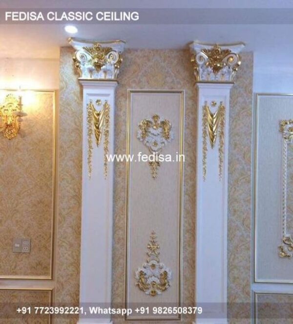 Luxury Simple Ceiling Design Classic Ceiling Design For Hall With Two Fans