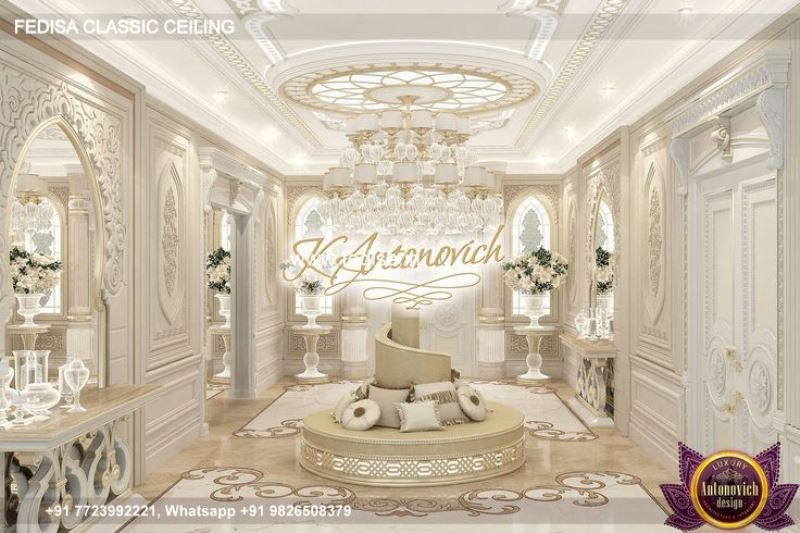 Classic Roof Ceiling Design Classical Two Fan Pop Design