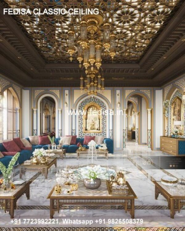 Classical Wooden Ceiling Design Luxury Hall Ceiling Design With Two Fans