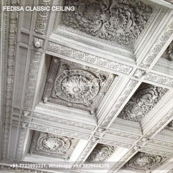 Classical Pvc False Ceiling Design Luxury Dining Hall Pop Design