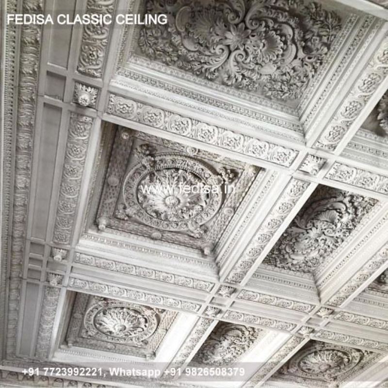 Classical Pvc False Ceiling Design Luxury Dining Hall Pop Design