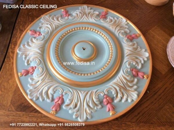 Luxury Gypsum False Ceiling Classic Hall Design Pop