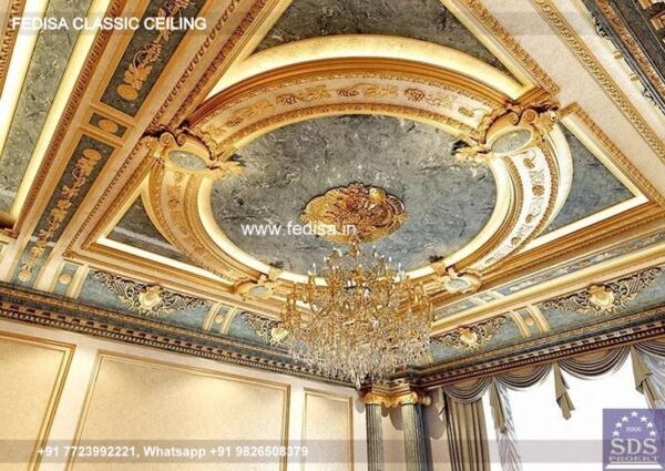 Classical Pop Design Latest Luxury Square False Ceiling Design
